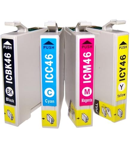 Amazon.co.jp: [ym] エプソン IC4CL46 4色セット 【互換インク